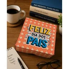 Embalagem Caixa 4 docinhos Dia dos Pais (NAO ACOMPANHA CHOCOLATE)