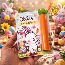 Mimo para pascoa card mais adesivo auto colanto de cenoura (NÃO ACOMPANHA CHOCOLATE)