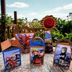 Kit Caixinhas Personalizadas  Naruto PEGUE E MONTE ENVIAR NOME E IDADE LOGO A POS A COMPRA PEGUE E MON