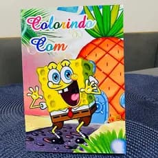Livro de colorir lembrancinha Bobe Esponja personalizada "LOGO APÓs A COMPRA, ENVIE NOME E IDADE DA CRIANÇA "