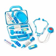 Brinquedo Maleta Mini Doutor Doutora Médico Enfermeiro Infantil Para Criança Promoção Azul Menino