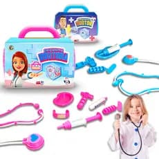 Maleta Médica Infantil Maletinha Mini Doutor Didático Brinquedo Faz De Conta Simulação Interativo Educativo