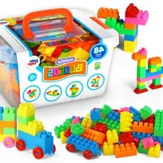 Blocos Estrelas de Montar Coloridos Infantil Maletinha Brinquedo Didático Aprendizagem Educativo