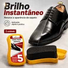 Kit 2 Graxa Cera Incolor Para Sapatos Proteção De Couro Prático Esponja Brilho Restaura Hidrata Bolsa