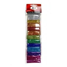 CARTELA C/12 GLITER METALICO 5GRS 0.3MM 1/96