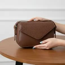 Bolsa de Ombro Feminina Estilosa Couro Baguete Moda Elegante Alça Ajustável Promoção Oferta
