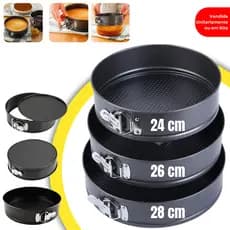 Formas com Fundo Removível Antiaderente para Torta Bolo Assadeira Bolos Tortas Redonda