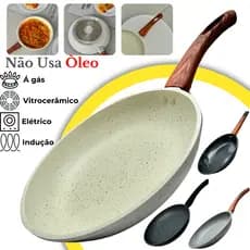 Frigideira Ceramica Antiaderente Fogão Cooktop Indução Gás Elétrico Grande Profissional Premium