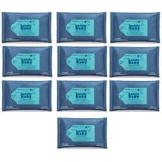 1000Un Lenço Umedecido Baby Softly com Vitaminas A, E, C, Aloe Vera e Camomila (10 pacotes )