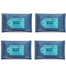 400Un Lenço Umedecido Baby Softly com Vitaminas A, E, C, Aloe Vera e Camomila (4 pacotes )