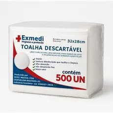 500Un Lenços Toalhas Descartáveis Exmedi Alta Absorção para Banho de Leito e Limpeza Corporal