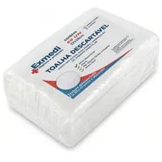 50Un Lenços Toalhas Descartáveis Exmedi Alta Absorção para Banho de Leito e Limpeza Corporal