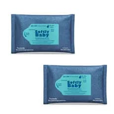 120Un Lenço Umedecido Softly Baby Com Vitaminas Suave e Hipoalergênico