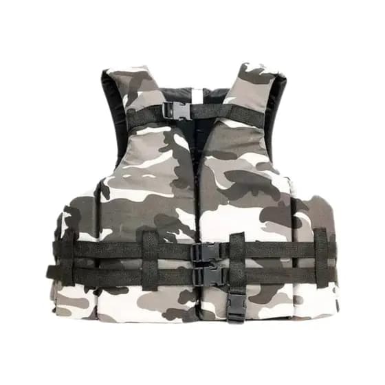 Colete Salva Vidas Camuflado Cinza Raju 90kg