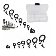 Kit 6 Passadores E 1 Ponteira Para Vara Pescaria Com Estojo De Armazenamento