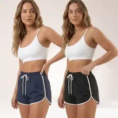 Short Tactel Feminino Soltinho Leve Academia Praia Verão Casual