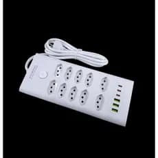 Filtro De linha Extensão 10 Tomada 3 USB 3 Tipo C 2500w 10A Bivolt