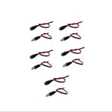 kit 10 Cabos Fio Rabicho P4 （5 Macho+5 Femea ） Positivo E Negativo Para Fontes