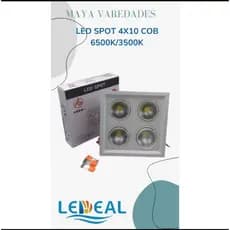 Paflon 4 Spot Led De Embutir No Teto Lâmpadas Dicroica Led 4x10 40w 6500K/3500K