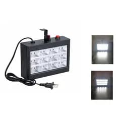 Strobo Rítmico 12 Leds branco frio ou colorido15w Dj Iluminação Festa Balada bivolt TB-0624/0625