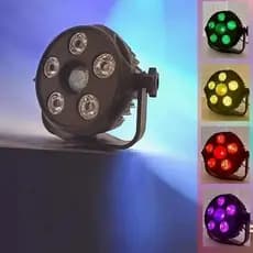 Canhão Refletor 6 Leds 12 Leds Jogo de Luz Par RGB  Strobo Iluminação Dj Balada Festa Bivolt