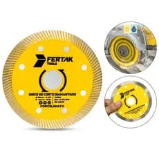 Disco de Corte Diamantado Turbo 105mm Profissional Para Porcelanato Corte Fino Fertak