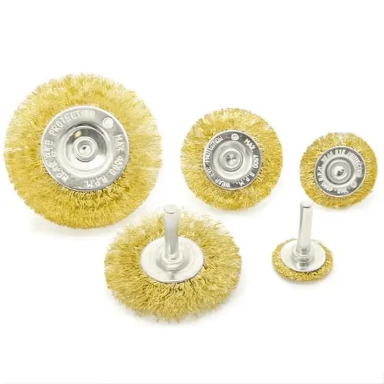 Kit Jogo Escova de Aço Circular Para Furadeira e Esmerilhadeira 5 Peças Limpeza Metal Ferrugem Alumínio