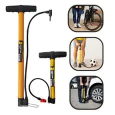 Bomba De Ar Manual Para Encher Pneu De Bicicleta Carro Moto Compacto e Portátil