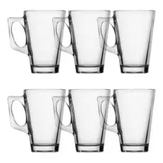 🍵 Kit 6 12 24 Canecas de Vidro Café ☕ Chá 🍵 Cappuccino Xícara Nespresso Dolce Gusto Transparente