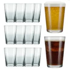 🍺 Kit 12 Copos Caldereta de Vidro 300ml Transparente Cristalino – 🍻 Chopp, ✨ Cerveja e Drinks Suco 🥃