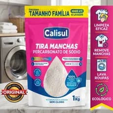 Percarbonato De Sódio Calisul Tira Manchas Oxigênio Ativo Alvejante Sem Cloro Roupa Branca Colorida