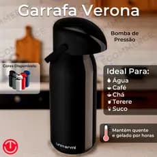 Garrafa Térmica🔥 1,8L 1.8 1L 600ml com Pressão Unitermi Verona Ideal para Café ☕ Chá Tererê 🧉 Água❄️