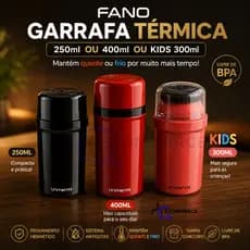 ⭐ Garrafa Térmica Unitermi Café ☕ Chá 🫖 Leite 🥛 Água Kids 👶 Antigotas P/ Viagem Quente 🔥 Frio ❄️