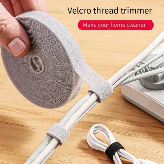 Novo 5M Organizador De Cabos Gerenciamento Fita Enroladora De Fio Fone De Ouvido Mouse Cabo Laços Protetor Para iPhone X