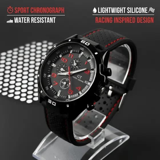 Relógio Esportivo Masculino Resistente À Água , Leve , Pulseira De Silicone , Digital , Presente