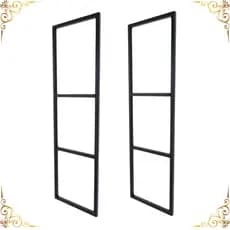 2 Suporte Prateleira Tripla Suspensa Parede Teto Estilo Industrial Ferro Metalon 100cm