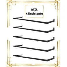 Kit 5 Arara De Parede 100cm Cabideiro Aço Resistente Organizador de Roupas Loja Closet Quarto
