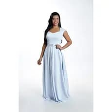 Vestido longo de noiva rodado casamento civil cartório RD