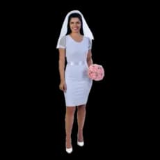 Vestido de noiva justo tubinho casamento cartório civil CM