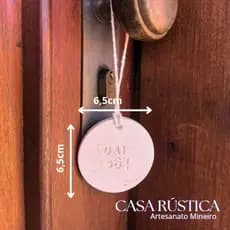 🔺️Pendente Decorativo Cerâmica Fria - Frases Mineiras (Uai Sô) - Artesanato Rústico