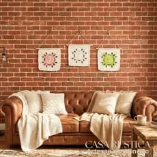 Mini Painel de Parede Crochê Boho Artesanal 25x18cm Envio Rápido
