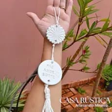 Pendente Decorativo de Parede em Cerâmica Fria - Estilo Boho e Rústico - Artesanato Mineiro