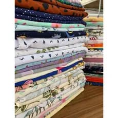 Retalhos Meia Malha Estampada Fio 30.1, Ideal p/ Pijamas, Fronhas, Camisetas (1Kg)