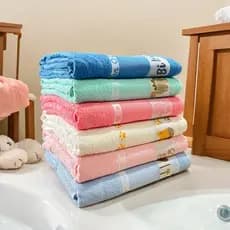 Kit 4 Toalhas de Banho Kids Infantil Para Bordar Ponto Cruz 100% Algodão