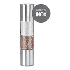 Moedor Inox Para Sal Grosso, Pimenta Temperos 2 In 1 Pratico