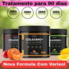 Kit 3 Colageno Verisol + Ácido Hialuronico Mega Oferta Tratamento Para 3 Meses