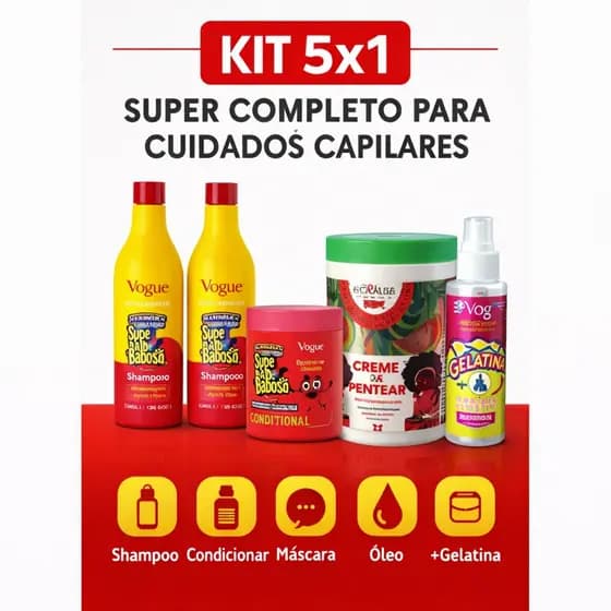 Kit Shampoo/ Condicionador /Kit Chiclete Shampoo +Condicionador +Máscara+óleo+ Gelatina Kit 5x1. Escolha seu kit!