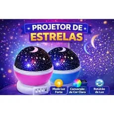 Luminária Galáxia Projetor Céu Estrelado LED RGB Rotação 360° Decorativa