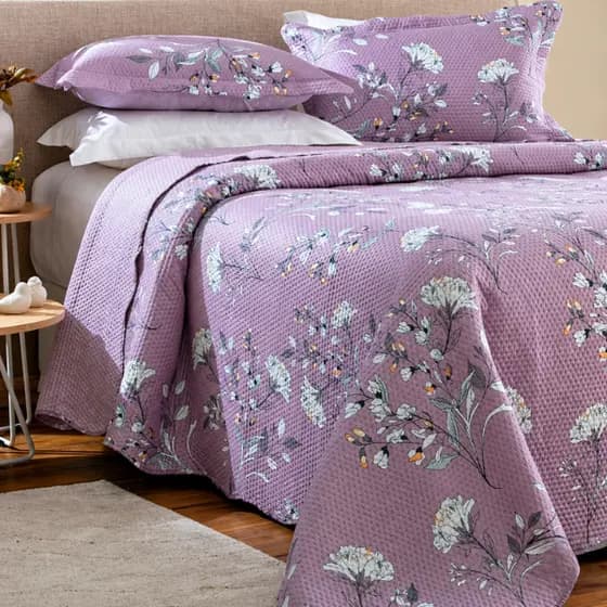 Cobre Leito Aconchego Casal Queen King Solteiro Colcha Para Box Com Porta Travesseiro Luxo 3 Peças