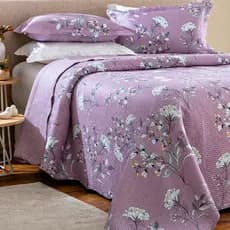 Cobre Leito Aconchego Casal Queen King Solteiro Colcha Para Box Com Porta Travesseiro Luxo 3 Peças